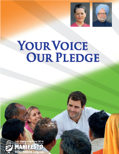 Indian National Congress: manifesto for the Lok Sabha Elections, 2014 (Your voice, our pledge)